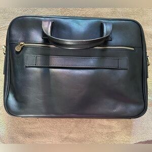 Black Leather Men's Bag. Handmade in Italy